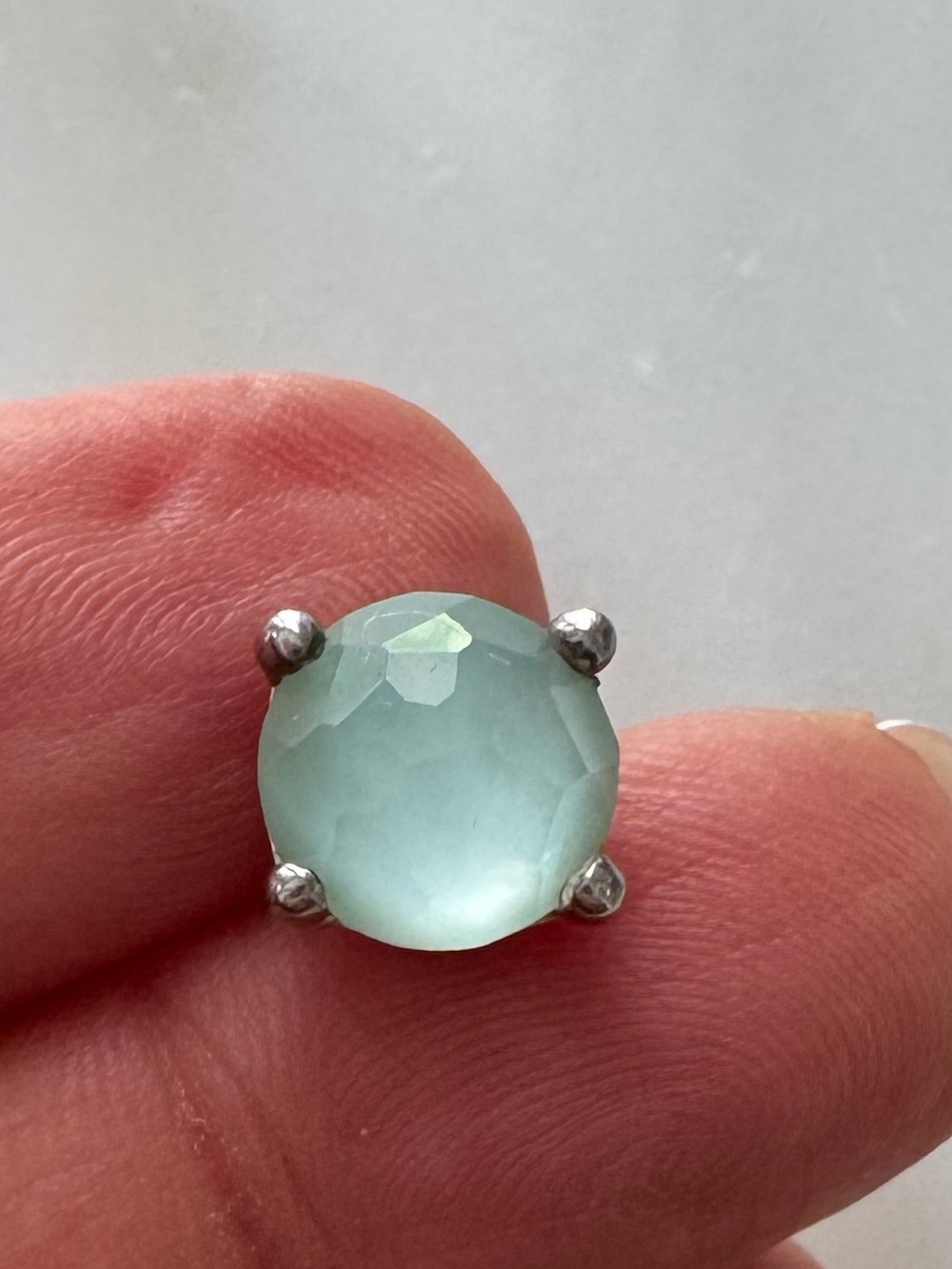 Ippolita mini stud blue quartz sterling silver earring (single stud not a pair).